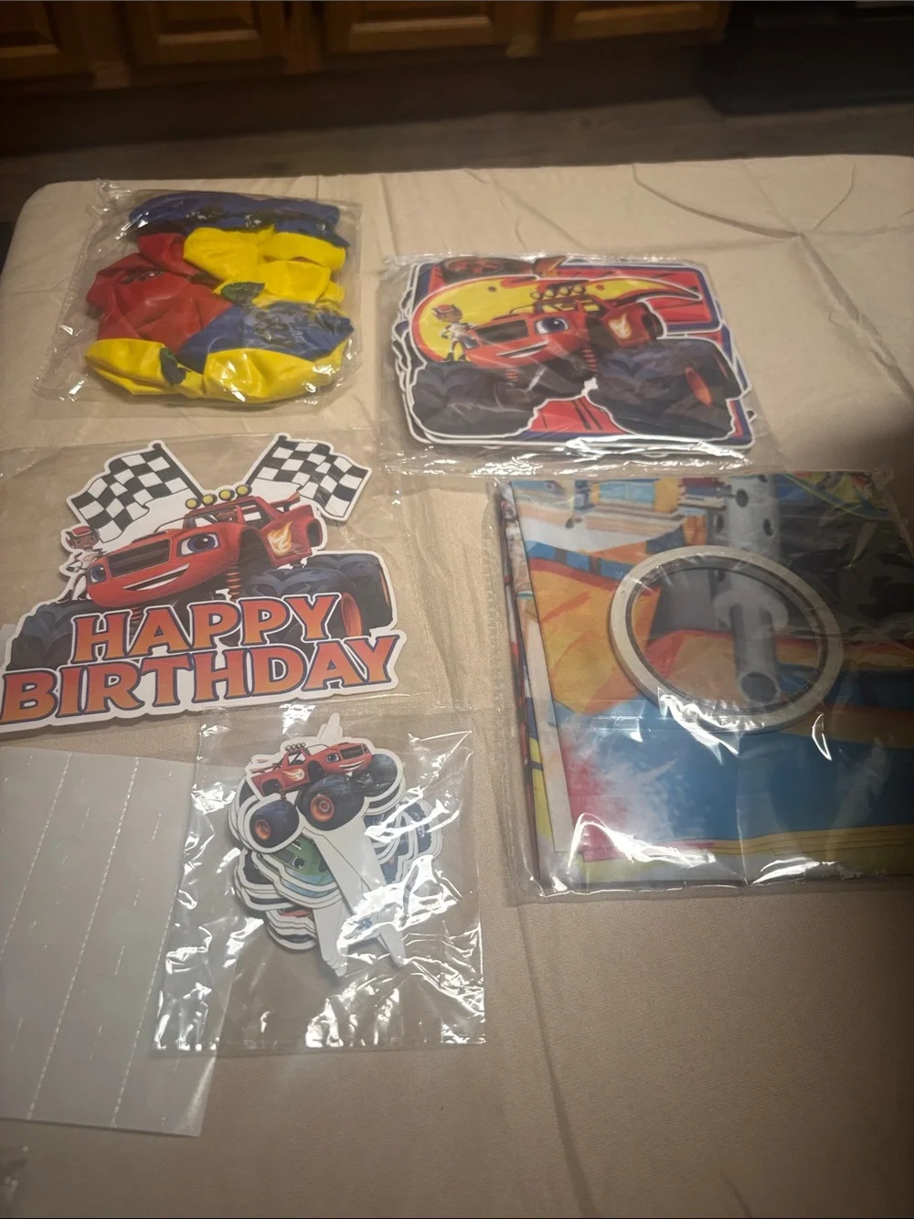 42 pcs Blaze and the monster Birthday Party Set - Red, Yellow, Blue